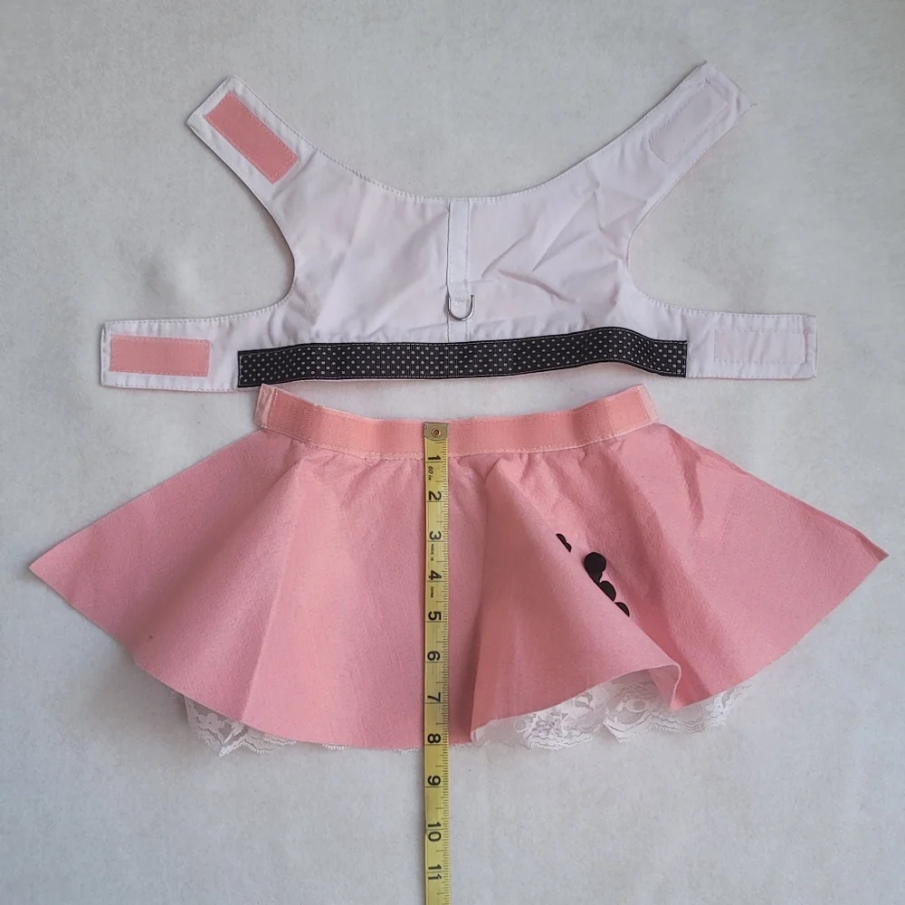 Companion Road Pet Fashions 1950s Pink Lady Poodle Skirt Dog Dress Sz M